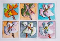 Etude florale / Aquarelle et encre / 70 x 50 