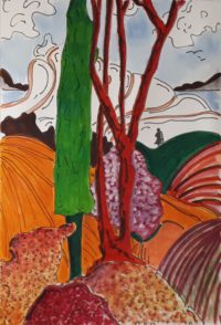 ruralité / Aquarelle et encre / 50 x 70