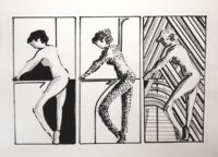 Nus à la fenêtre / Encre / 70 x 50