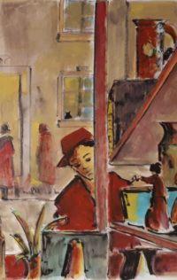 Un futur client / Aquarelle et encre / 50 x 70