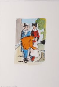 Un bon travail ! / Aquarelle et encre / 30 x 50