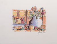 Nature morte aux fleurs 01 / Aquarelle et encre / 30 x 50