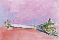 Nature au poireau 02 / Aquarelle et encre / 50 x 30