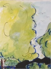 Végétations / Aquarelle et encre / 50 x 70