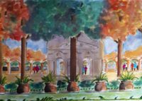 Le palais de curiosité / Aquarelle et encre / 70 x 50 