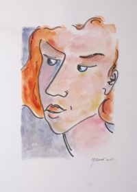 Portrait 01 / Aquarelle et encre / 50 x 70