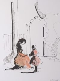 Les deux sœurs / Aquarelle et encre / 50 x 70 