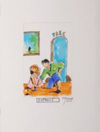 Enfance / Aquarelle et encre / 30 x 50 