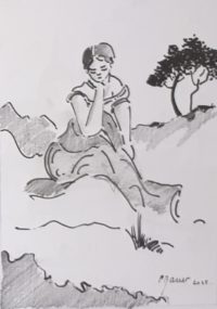 Réflexion ! /Encre / 30 x 50