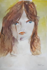 La mèche / Aquarelle et encre / 50 x 70