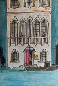 Palais, Venise / Encre et aquarelle / 50 x 70 