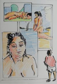 Sonia 01 / Aquarelle et encre / 50 x 70