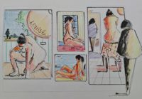 Sonia 03 / Aquarelle et encre / 70 x 50