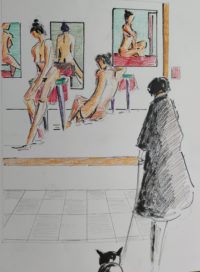 Sonia 02 / Aquarelle et encre / 50 x 70