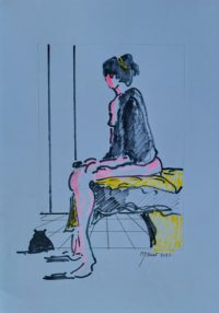 Modèle 03 / Aquarelle et encre / 30 x 50 