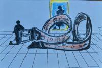 Etude de ceinture 02 / Aquarelle et encre / 50 x 30