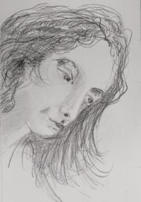 Portrait 02 / Mines de plomb / 50 x 70