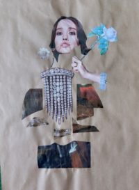 Etudes de modèles 02 / Collages sur kraft / 50 x 70 
