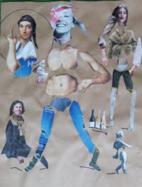 Etudes de modèles 01 / Collages sur kraft / 50 x 70 